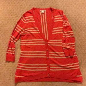 August Silk Cardigan Size Lrg. Perfect for Spring!